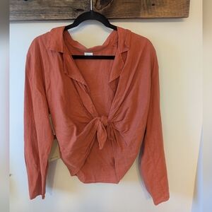 NWT Wilfred Aperitif Linen Top in GD Copper Red